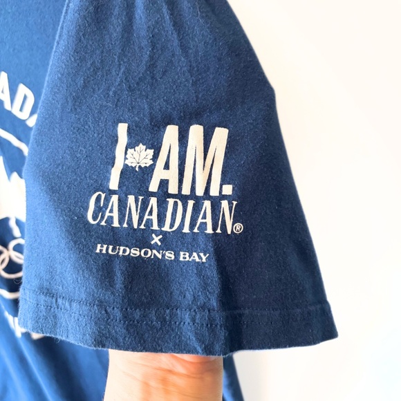 Hudson’s Bay Team Canada Blue Graphic T-shirt Size L - Picture 3 of 6